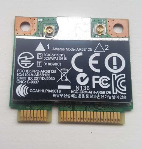 Mini Pci Wifi Notebook Hp 14-d 14-b 14-b064br Ar5b125 Nfe