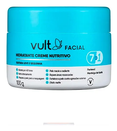 comprar Creme Hidratante Facial Nutritivo Vult - 100g Momento de aplicação Dia Tipo de pele Todo tipo de pele