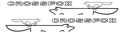 Kit Adesivo Lateral Raposa Vw Crossfox 2005 2006 2007 2008 