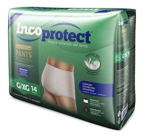  Pants Incoprotect G/xg   X 14 Nueva Presentación
