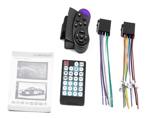 Imagen 3 de 3 de Radio Para Carro Doble Din Mp5 Con Mando Al Volante