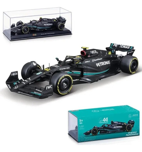 F1 W14 E #44 Lewis Hamilton #63 George Rusell 1:43 + Piloto