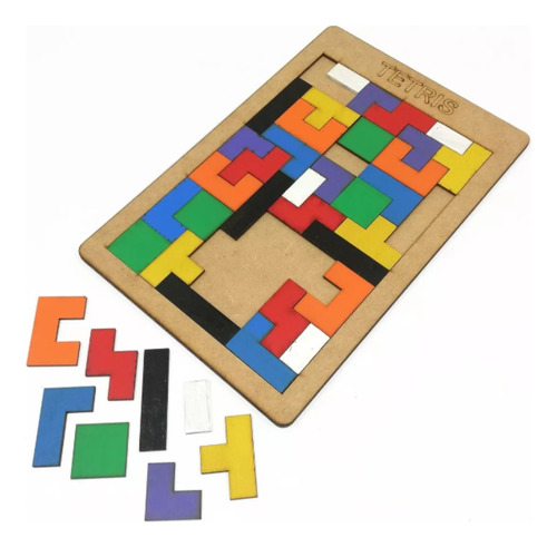 Juguete Tangram Tetris En Madera Educativo Didactico