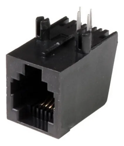 X5 Conector Rj11 6p4c Hembra Impreso Ang Recto Made In Usa