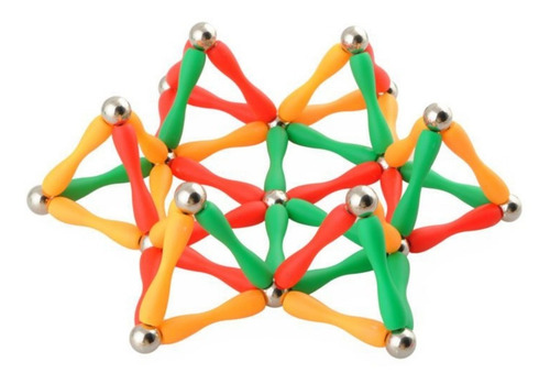 Imagen 7 de 10 de Bloques Magnéticos Magnetic World Palos Imantados 84 Piezas