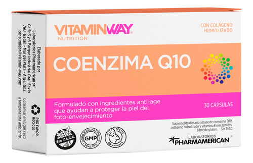 Vitamin Way Coenzima Q10 Antiage Antioxidante Piel 30c