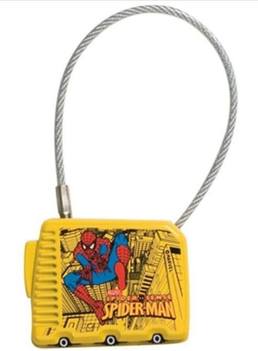 Cadeado Com Segredo Spider-man Homem Aranha Sestini - 9593 Cor Vermelho Escuro