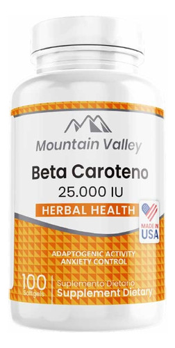 Betacarotene 15mg Vitamina A - Unidad a $550