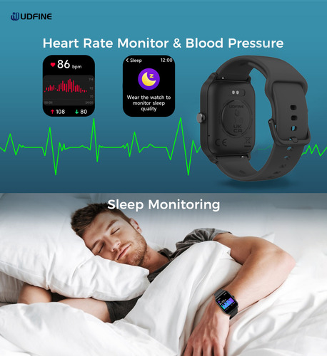 Smartwatch Reloj Udfine Starry Alexa Llamadas Spo2 Natacion Negro