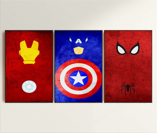 Cuadros 20x30 Avengers Vengadores Superheroes Infantil