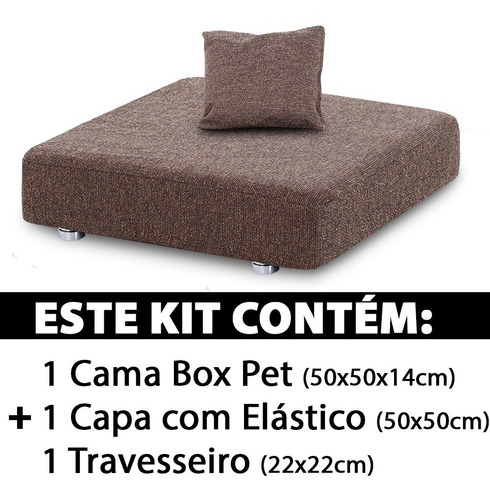 Cama Box Para Cachorro - Caminha Pet + Travesseiro