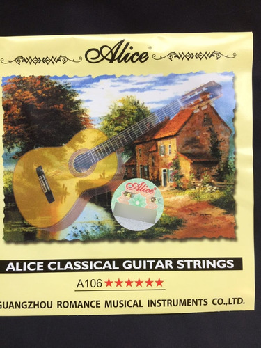 Juego De Cuerdas Guitarra Clásica  Alice Nylon