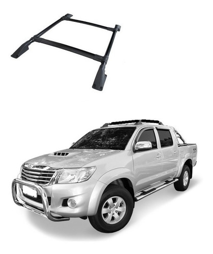 Bagageiro Rack Teto Hilux 2005 A 2015 Preto