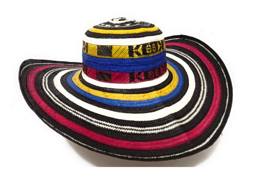Imagen 3 de 7 de Sombrero Vueltiao Tricolor No. 2 15 Vueltas Colombiano