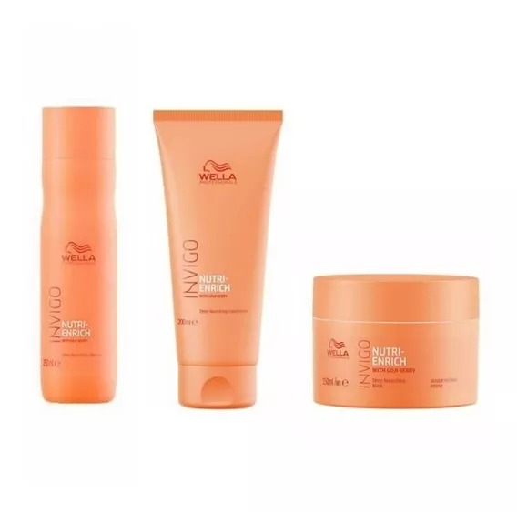 Kit Wella Invigo Nutri-enrich Shampoo + Acond + Mascara