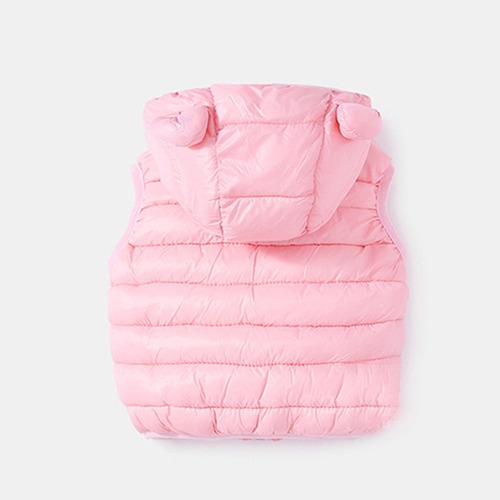 A Chaleco De Algodon Invierno Lindo Con Capucha Para Bebé