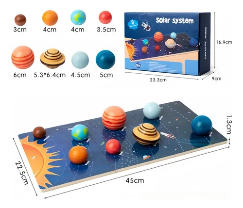 Puzzle Del Sistema Solar De 8 Planetas, Regalo Para Niños