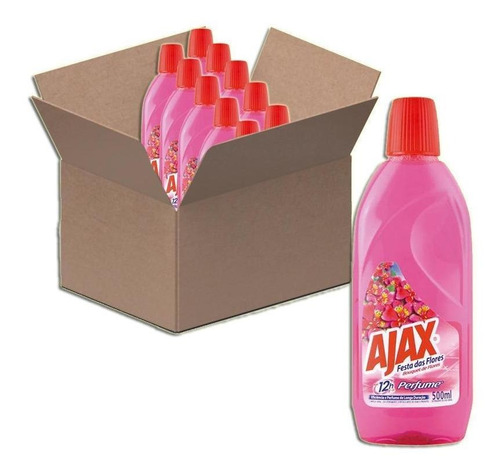 Limpador Ajax Bouquet De Flores 500ml Kit 10