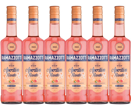 Pack 6x Ramazzotti Spritz Licor Aperitivo Rosato Italiano 