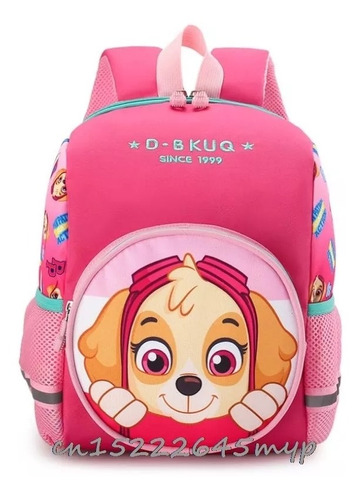 Mochila Infantil Escolar Lona Personaje Skye Paw Patrol 