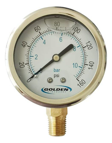 Pressure Gauge To Psi   Stainless Steel Case Lower Mount