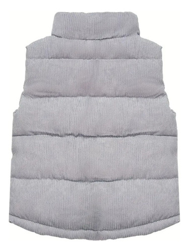 Chaleco De Algodón Para Niños Invierno Pana Con Cuello Alto