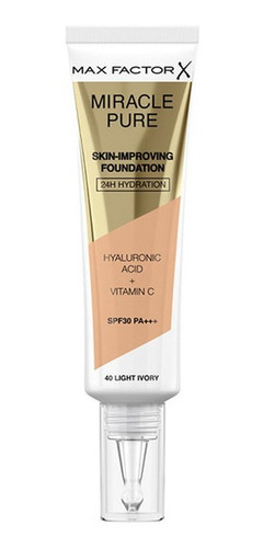 Imagen 2 de 3 de Max Factor Base Liquida Miracle Pure Fps 30 X 30ml
