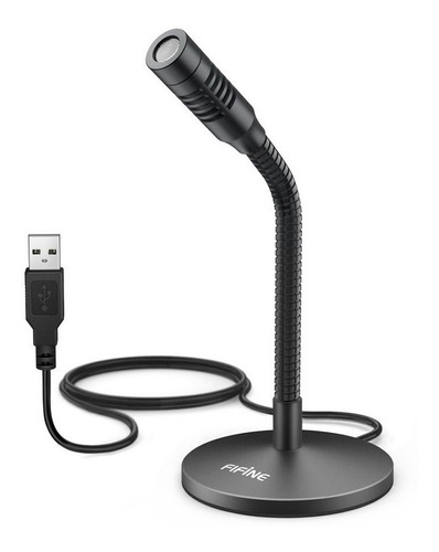 Microfono Usb Fifine Mini K050 Flexible Negro