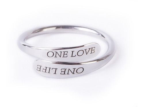 Anillo Para Mujer Frase One Plata .925 Armario Joyería