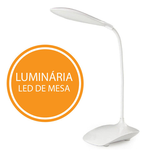 Lámpara de escritorio articulable de lectura LED recargable por USB