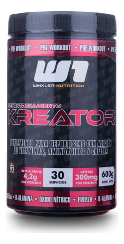 Pre-entreno Kreator 600grs 30 Servicios - Winkler Nutrition