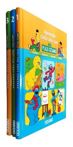 Libro Infantil Aprendo Cada Día Con Plaza Sésamo 3 Tomos