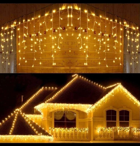 Pack Cascada Luces Guirnalda Navidad 800 Led Casa