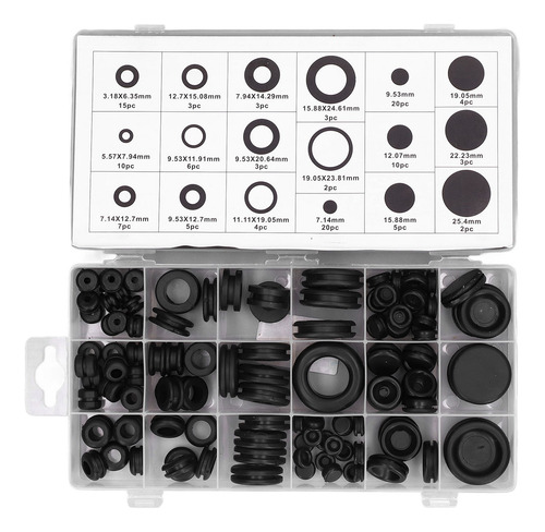Grommet Gasket Set 125pcs Assortment Rubber Sealing Eyelet