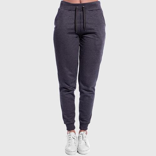 Calça De Moletom Lisa Feminina Quente Confortável Slim