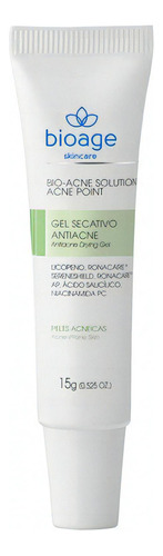 Gel Secativo Bio Solution Acne Point 15g Espinhas Pustula Tipo De Pele Oleosas