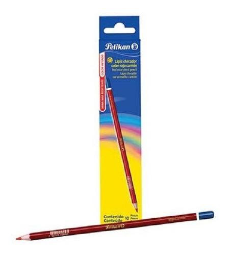 Lapiz Checador Rojo 10pz C/2 Cajillas Pelikan