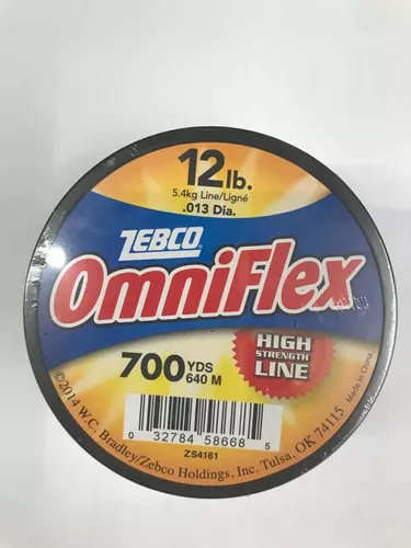 Nylon=zebco=omniflex=transparente= 12 Lbs. (.40) 640 Metros