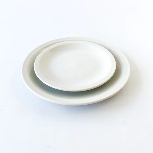 Plato Playo Porcelana Tsuji Blanco 25 Cm Vajilla Mesa