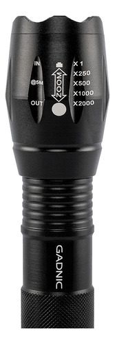 Linterna Gadnic Tactica 12000 Lumens Led Recargable Camping