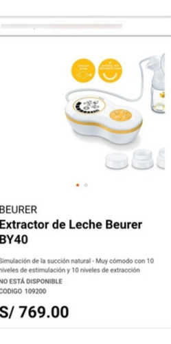 Extractor De Leche Materna Marca Beurer 