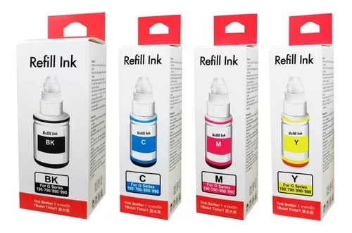 Pack Botellas Tinta Alternativa Gi-190 Refill Ink  Canon 