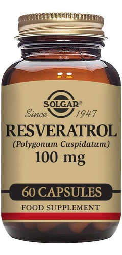 Resveratrol 100mg 60caps - Solgar - Unidad a $3550