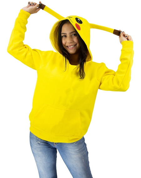 blusa de frio do pikachu feminina