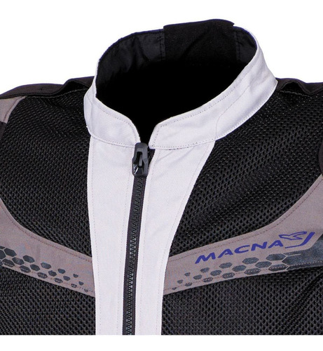 Imagen 5 de 10 de Campera Cordura Macna Furio Gris Claro-negro-gris Pardo