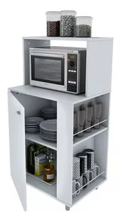 Organizador Centro Estant Cocina Vajillero Microondas Kp60 Color Blanco