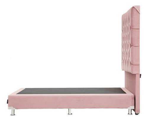 Cabecera King Size Dicasa Capri + Box Gante Palo De Rosa Color Rosa Claro
