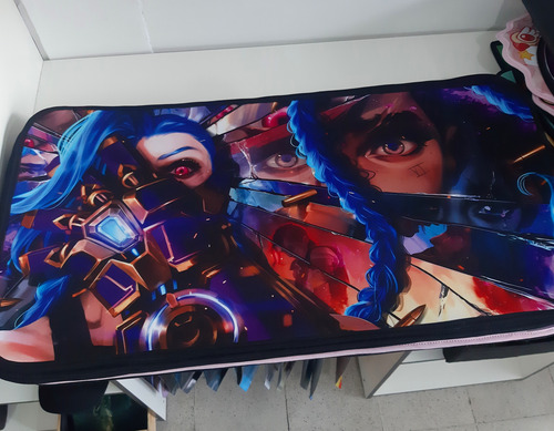 Mousepad Gamer Xxl Antideslizante De Anime, Juegos Y Series Lol - Jinx Personalizado