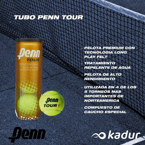 Tubo Penn Tenis 3 Pelotas Pro Atp Tour Premium Caucho