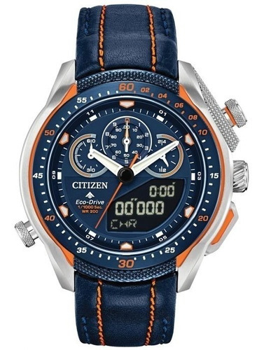 Relógio Citizen Jw0139-05l Promaster Sst Eco-drive Azul Cor da correia Azul/Laranja Cor do bisel Preto